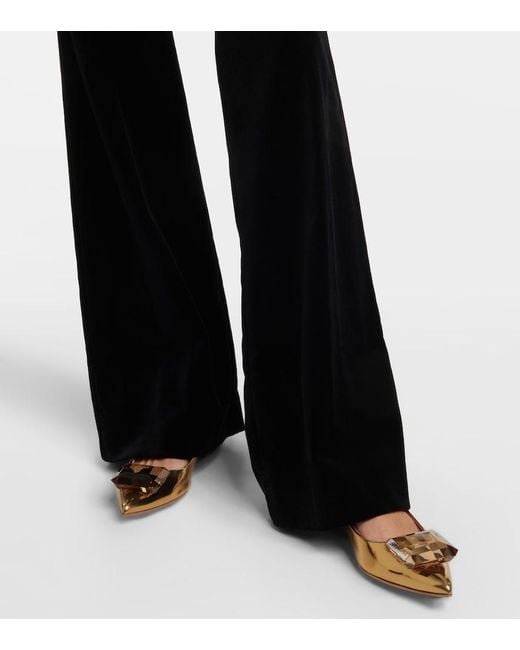 Gianvito Rossi Natural Jaipur Embellished Leather Ballet Flats