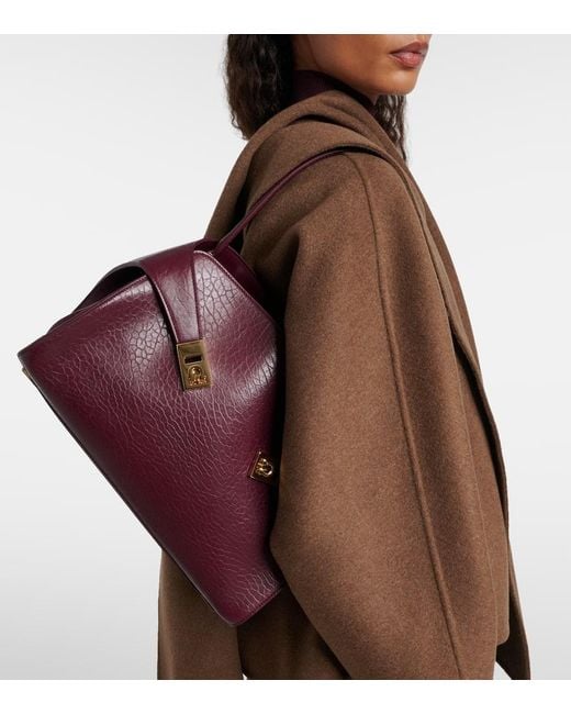 Ferragamo Purple Hug Medium Leather Shoulder Bag