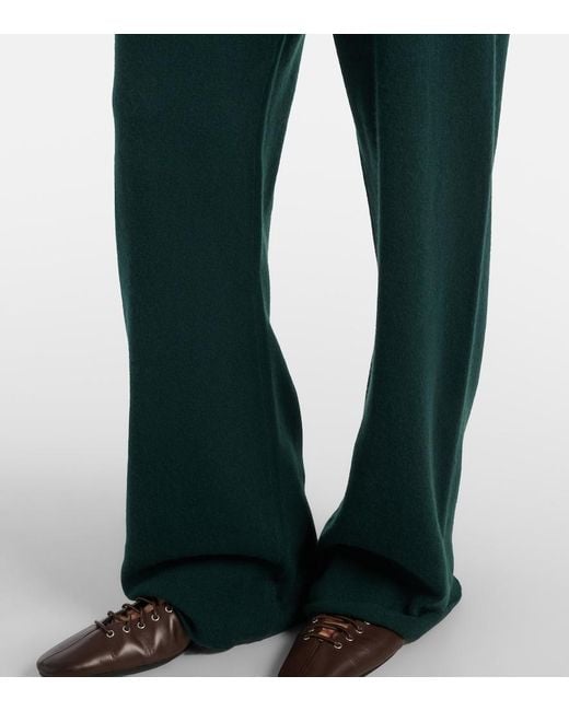 Extreme Cashmere Green N°142 Run Cashmere-Blend Sweatpants