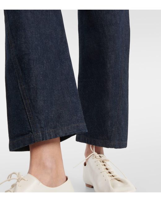 Lemaire Blue Twisted Mid-rise Straight Jeans