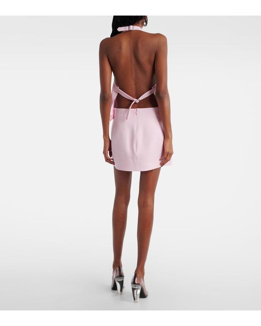 Wardrobe NYC Pink Open-Back Wool Top