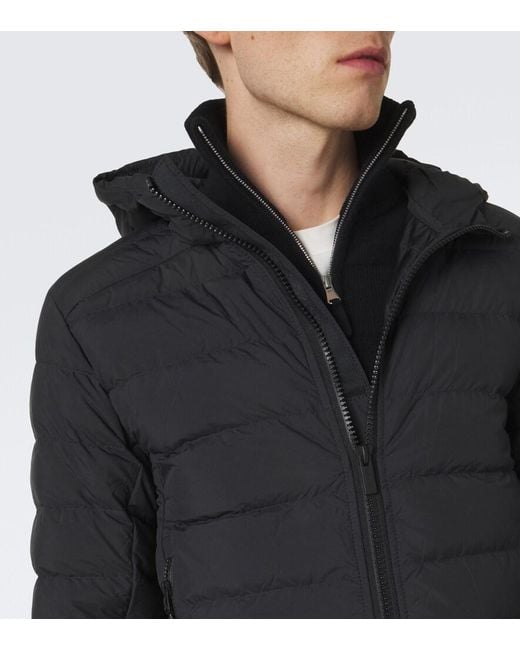 Canada Goose Black Crofton Enduraluxe Hooded Down Jacket for men