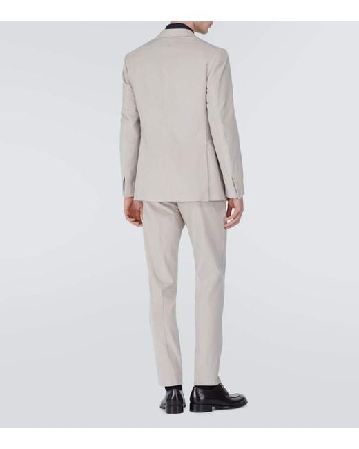 Traje Trevi De Pana De Algodon Y Cachemir Brioni de hombre de color White