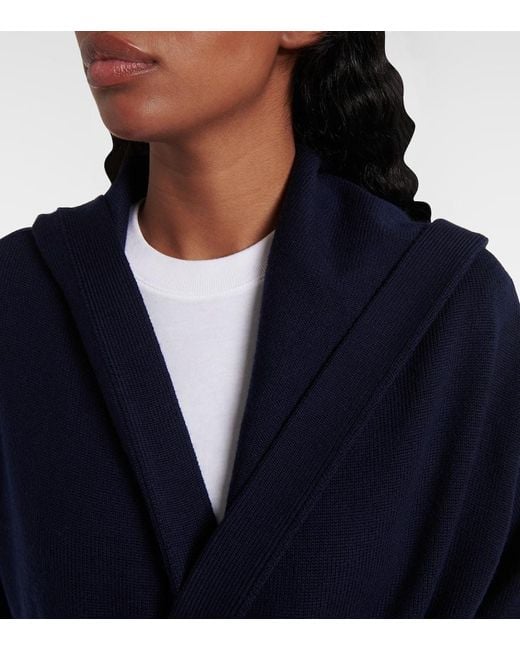 Alaïa Blue Virgin Wool Cardigan