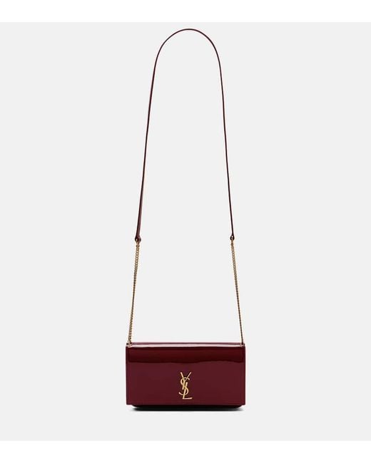 Saint Laurent Red Cassandre Leather Phone Holder