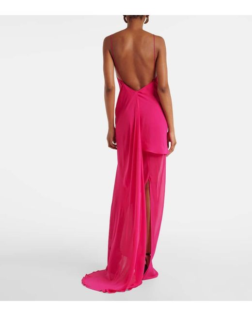 christopher esber draped silk-georgette maxi dress CHRISTOPHER ESBER