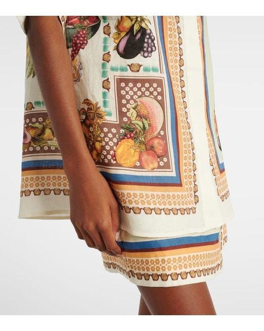 ALÉMAIS Metallic Mercado Printed Linen Shirt