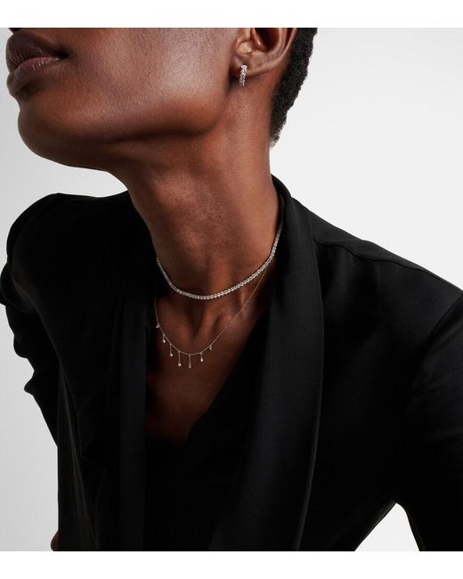 SHAY Metallic Thread 18Kt Choker With Diamonds