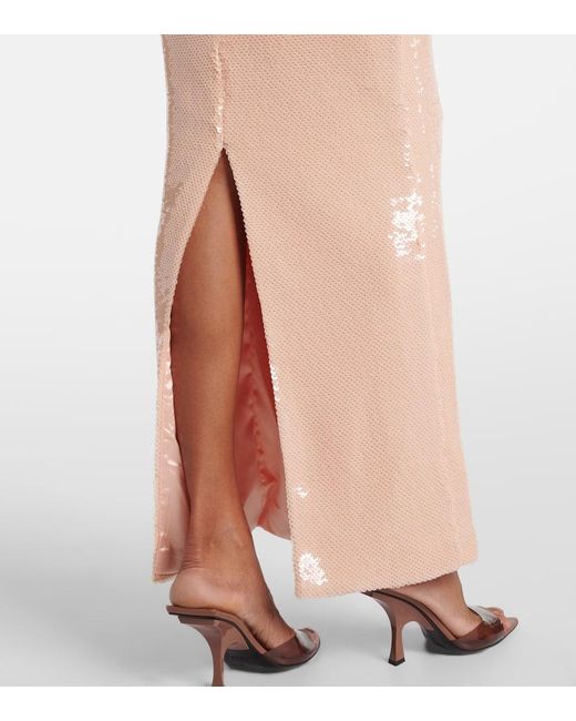Vestido De Fiesta Manu Con Lentejuelas The New Arrivals Ilkyaz Ozel de color Natural
