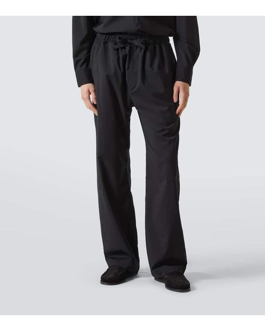 Pantalones Anchos De Lana Saman Amel de hombre de color Black