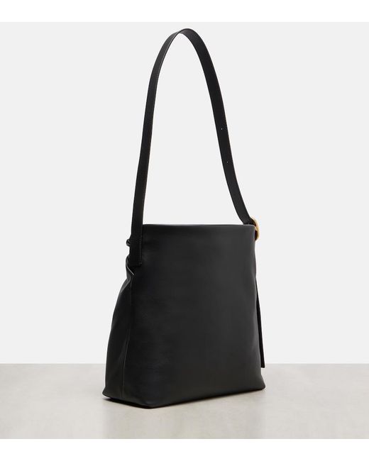 Loewe Black Draped Leather Tote Bag