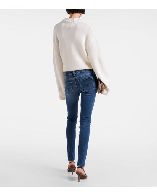 AG Jeans Blue Legging Low-Rise Skinny Jeans