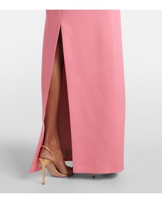 Emilia Wickstead Pink Juulia Crepe Maxi Dress