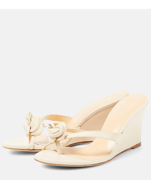 Magda Butrym Natural Wedge-Sandalen Aus Leder