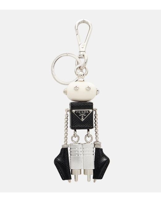 Charm Para Bolso De Piel Prada de color White