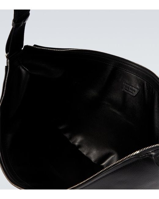 The Row White Crescent Leather Crossbody Bag for men