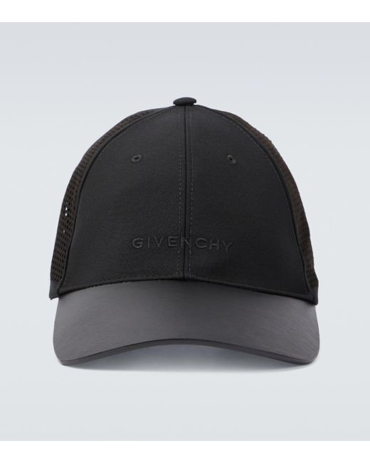 Homme Chapeaux Chapeaux Givenchy Casquette en coton et cuir Cuir Givenchy pour homme en coloris Gris 