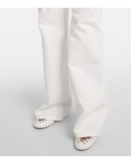 Chloé White High-Rise Flared Jeans