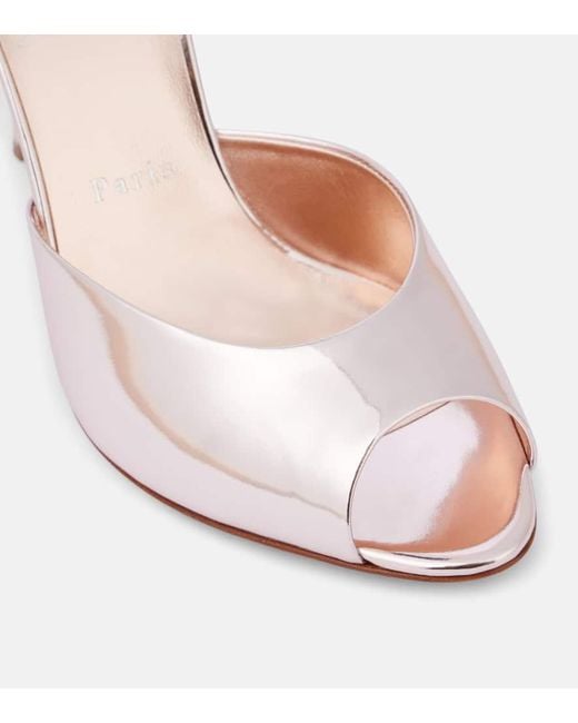 Christian Louboutin Pink Me Dolly 100Mm Patent Leather Mules