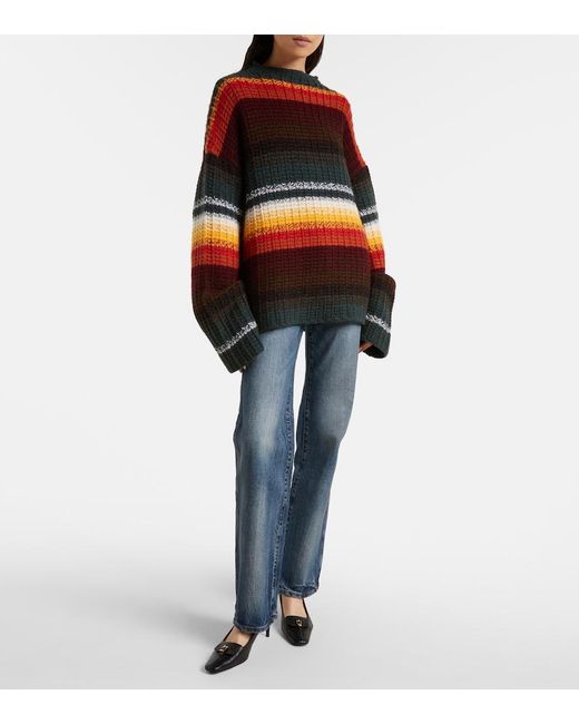 Khaite Blue Danielle High-Rise Straight Jeans