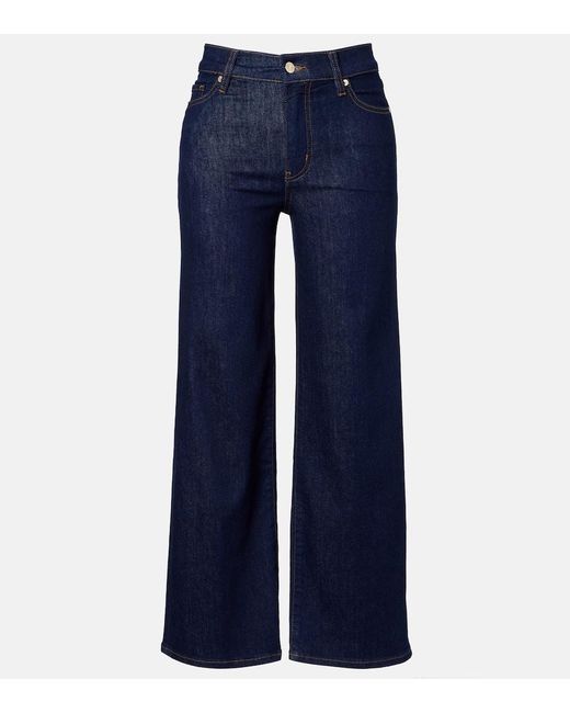 Jeans Anchos Le Slim Palazzo Crop FRAME de color Blue