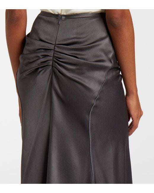 Victoria Beckham Gray Bela Midi Skirt