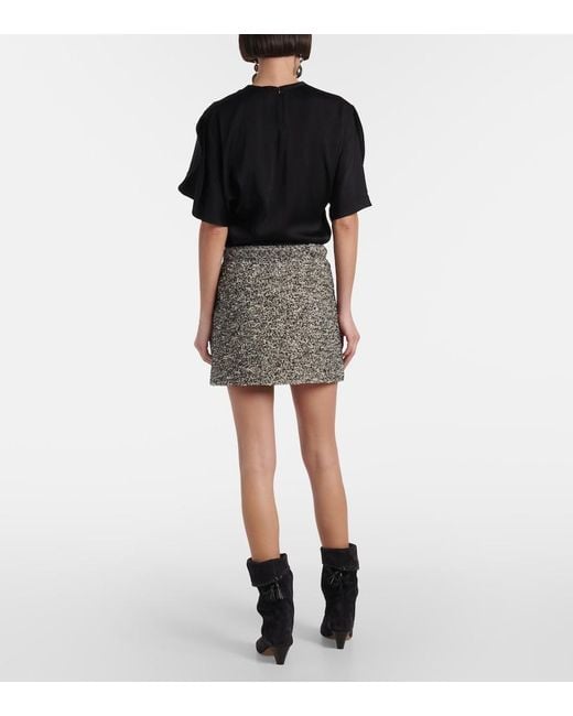 Isabel Marant Gray Gleny Tweed Miniskirt
