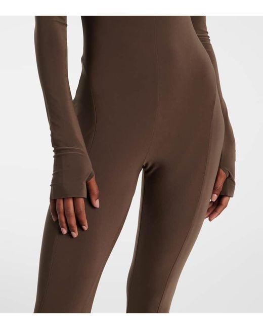 Mono De Jersey Con Cuello Alto Norma Kamali de color Brown