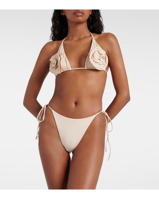 Magda Butrym White Low-Rise Bikini Bottoms