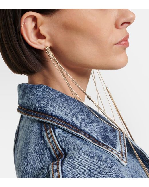 Alaïa White Chain Necklace Earrings
