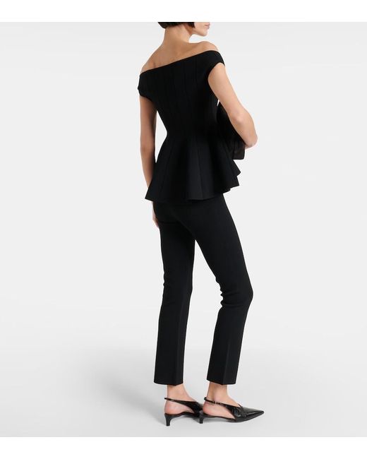 Altuzarra Black Simone Off-Shoulder Top