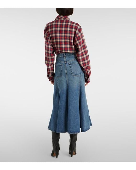 Citizens of Humanity Blue Gaucho Vintage Denim Maxi Skirt