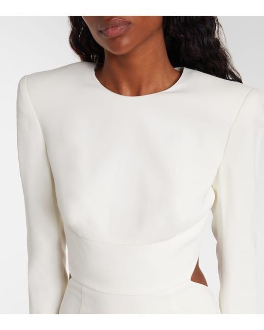 Stella McCartney White Bridal Robe Aus Crepe