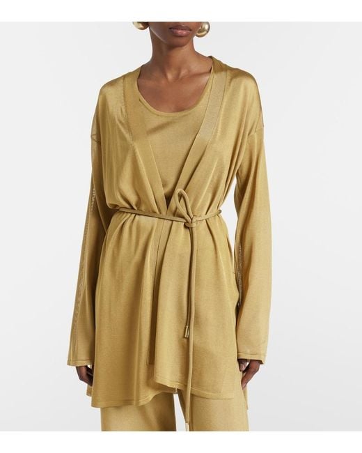 Max Mara Yellow Danza Wrap Cardigan