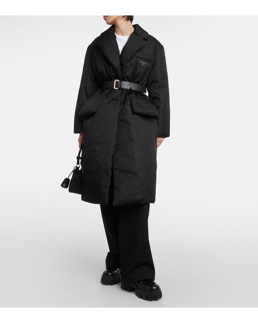 Prada Black Padded Re-Nylon Coat