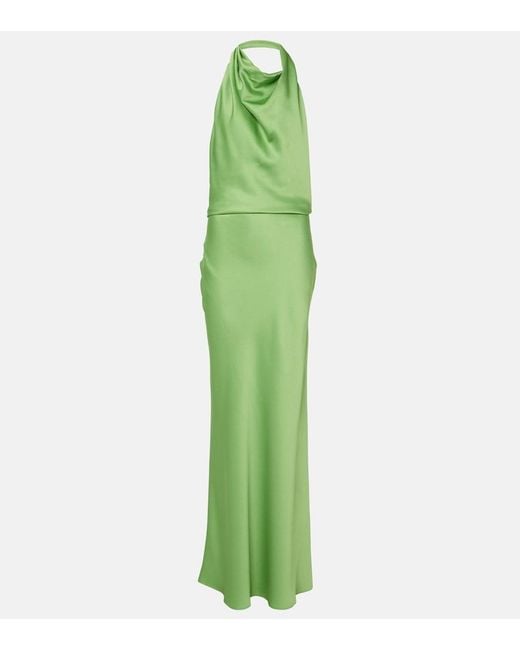 Vestido De Fiesta Reannon De Saten Jonathan Simkhai de color Green