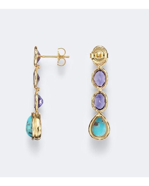 Octavia Elizabeth Blue 18Kt Drop Earrings With Iolite And