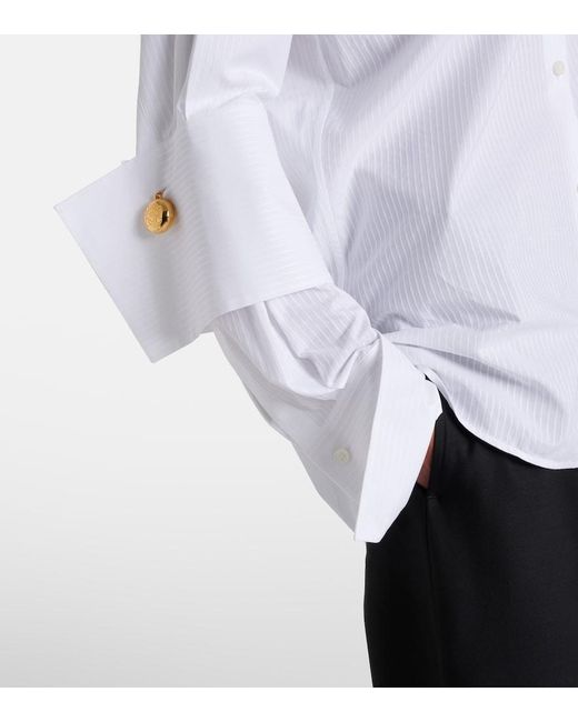 Loewe White Layered Cotton Poplin Shirt