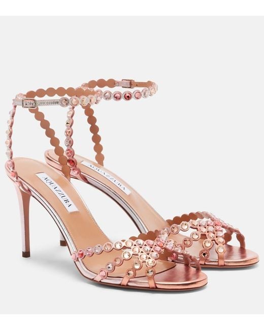 Aquazzura Pink Tequila 85 Sandals