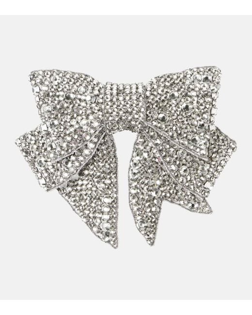 Jennifer Behr White Haarspange Belle Bow Mit Kristallen
