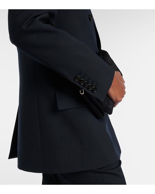 Gucci Blue Wool Melange Blazer