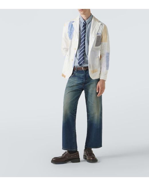 Jeans Rectos Con Efecto Desgastado Junya Watanabe de hombre de color Blue