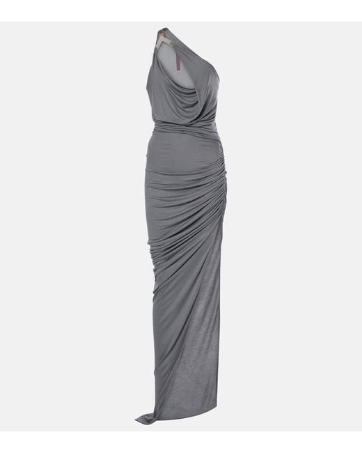 Rick Owens Gray Lilies Hydra Draped Gown