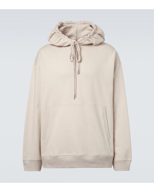 Dries Van Noten Natural Cotton Jersey Hoodie for men