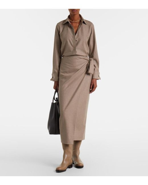 Max Mara Brown Cashmere And Leather Knee-High Boots