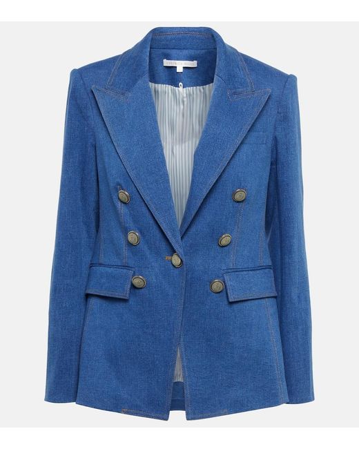 Veronica Beard Naira Denim Dickey Jacket in Blue | Lyst