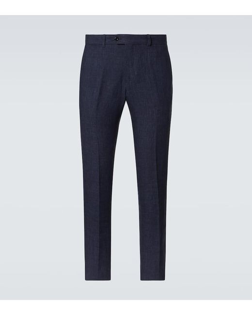 Pantaloni Regular Modluca di Rubinacci in Blue da Uomo