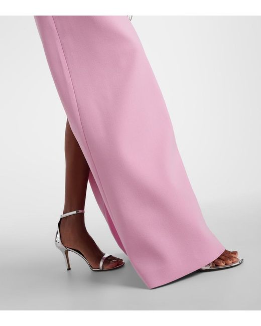 Rebecca Vallance Pink Cordelia Embellished Strapless Gown
