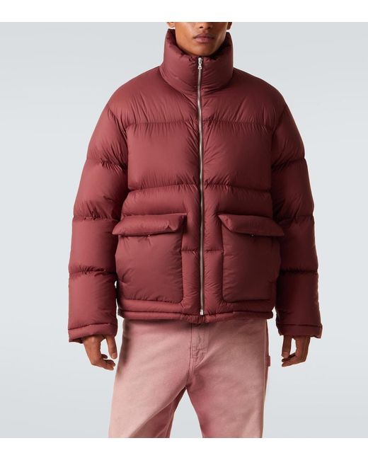 Auralee Red Ripstop Down Jacket for men
