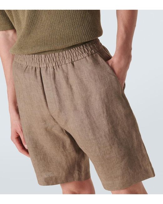 Sunspel Shorts aus Leinen in Natural für Herren